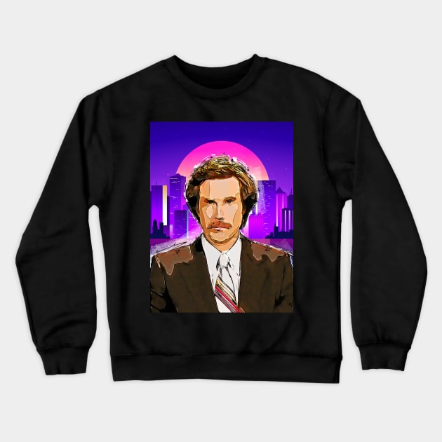 ron burgundy retro Crewneck Sweatshirt by PrintstaBee